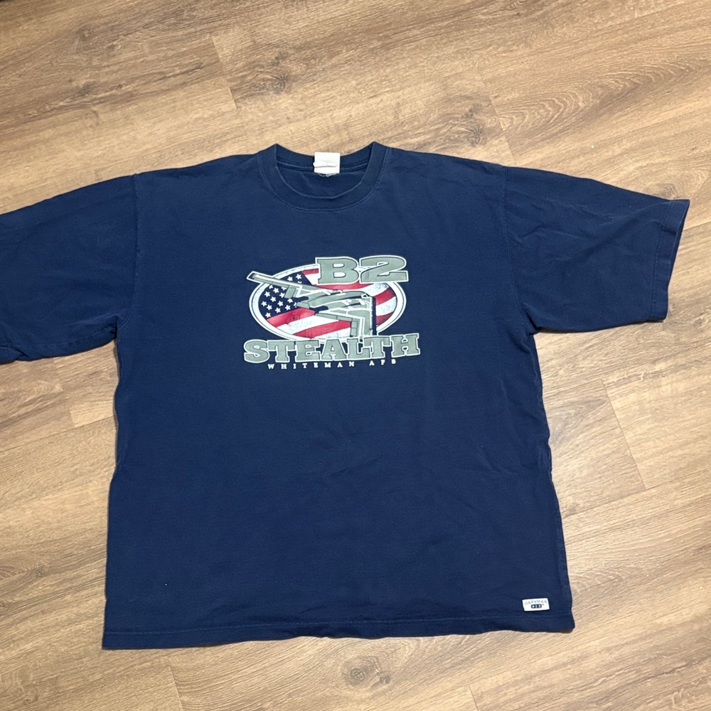 VTG Y2K Oarsman 913 B2 Stealth Graphic T-Shirt Airforce Size 2XL